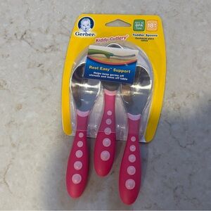 New! Pink toddler spoons